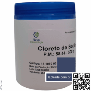 Cloreto de Sódio P.A., A.C.S. – 500g (NaCl) – Grau Analítico |13-1060-05